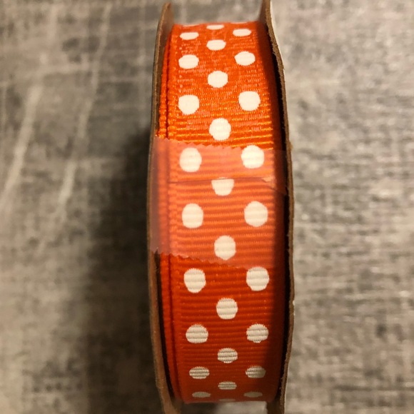 Offray Lot of 4 & 1 Michaels Craft Ribbon Spools (3) NWT & (2) Pre-Owned Orange - Picture 14 of 15